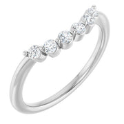 14K White 1/6 CTW Diamond Matching Band