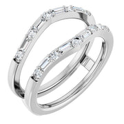 14K White 1/2 CTW Lab-Grown Diamond Ring Guard