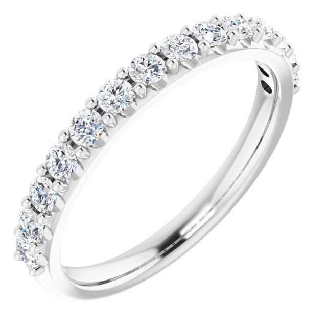 14K White 3/8 CTW Diamond Band