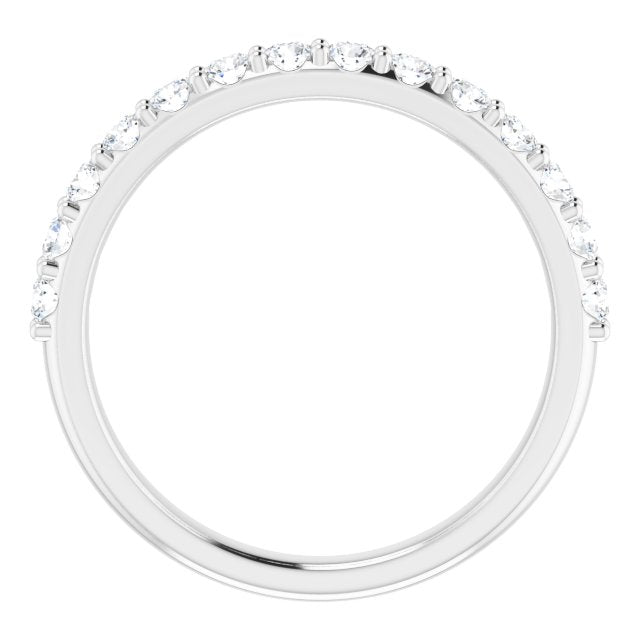 14K White 3/8 CTW Diamond Band