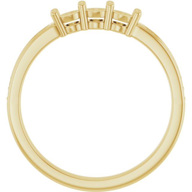 14K Yellow 3-Stone .06 CTW Lab-Grown Diamond Semi-Set Family Ring