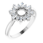 14K White 3/8 CTW Natural Diamond Circle Ring