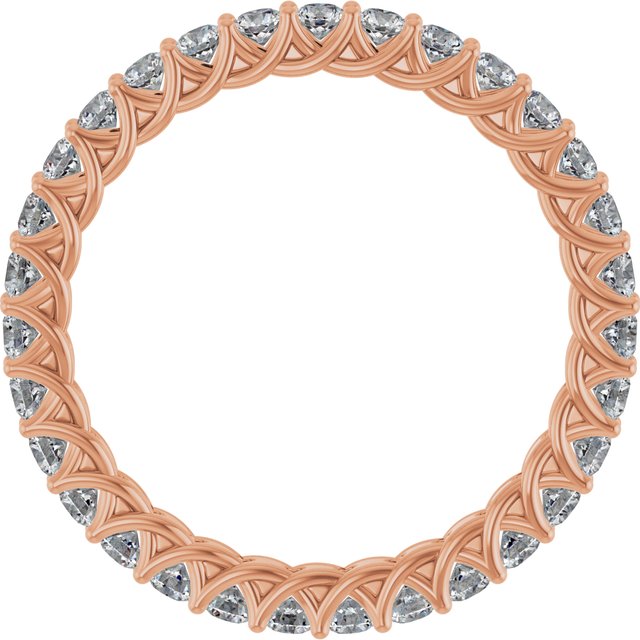 14K Rose 9/10 CTW Lab-Grown Diamond Eternity Band