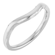 14k White Band For 6.5 Mm Round Ring