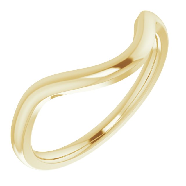 14k Yellow Band For 12x10 Mm Oval Ring