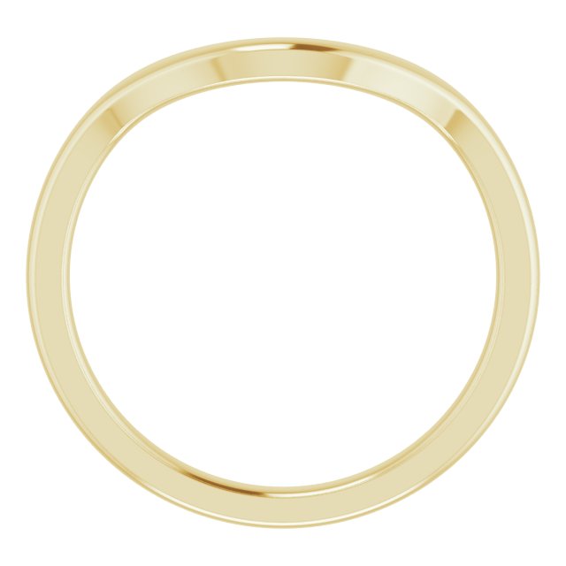 14k Yellow Band For 12x10 Mm Oval Ring