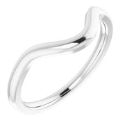 14k White Band For 10x5 Mm Marquise Ring