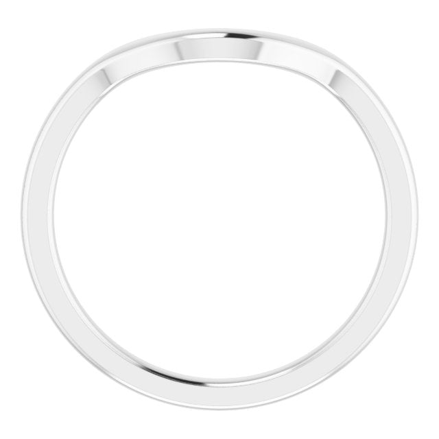 14k White Band For 10x5 Mm Marquise Ring