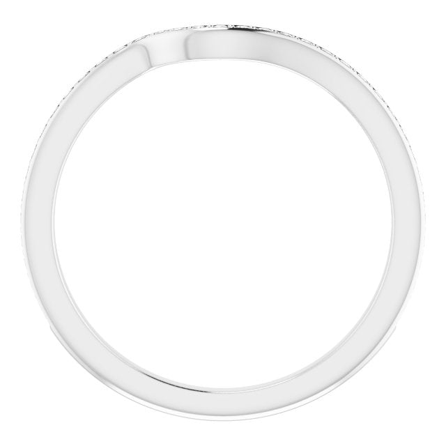 14k White 1/5 Ctw Diamond Band