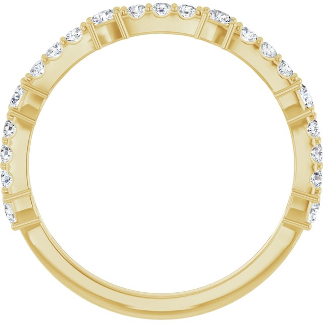14K Yellow 3/8 CTW Lab-Grown Diamond Anniversary Band