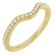 14k Yellow 1/6 Ctw Diamond Band For 5.8 Mm Round Ring