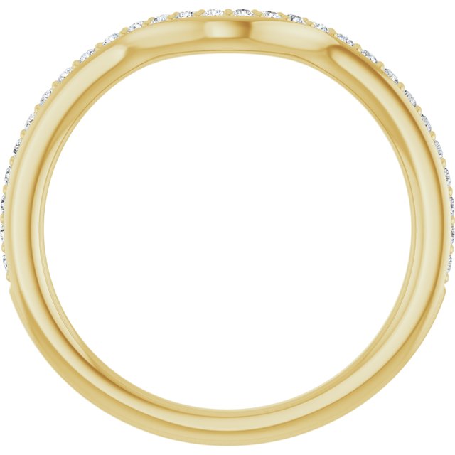 14k Yellow 1/6 Ctw Diamond Band For 5.8 Mm Round Ring