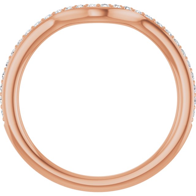 14k Rose 1/6 Ctw Diamond Band For 5.8 Mm Round Ring