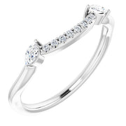 14K White 1/6 CTW Diamond Matching Band