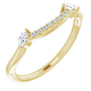 14K Yellow 1/6 CTW Diamond Matching Band