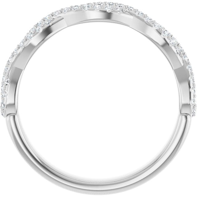 14k White 1/5 Ctw Natural Diamond Anniversary Band