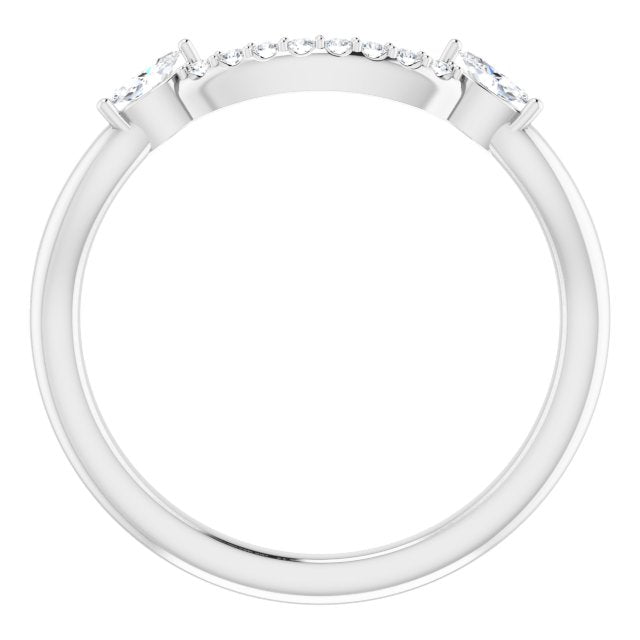 14K White 1/6 CTW Diamond Matching Band