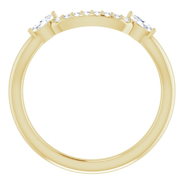 14K Yellow 1/6 CTW Diamond Matching Band