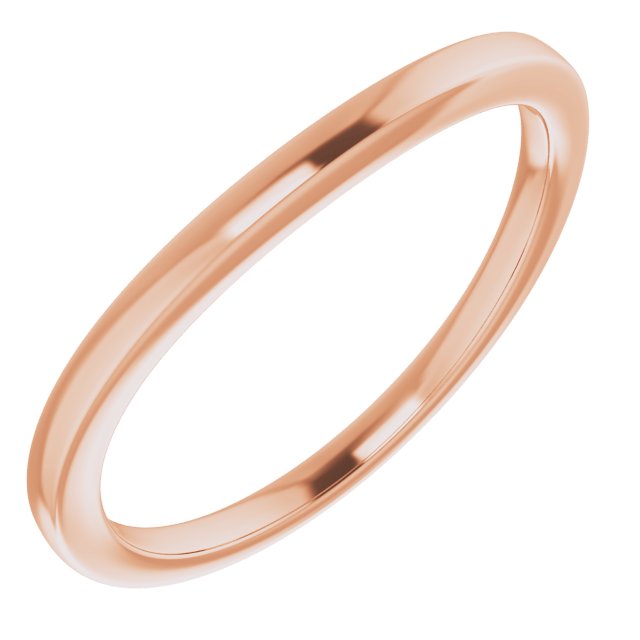 14k Rose Band For 6 Mm Square Ring
