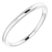 14k White Band For 6 Mm Round Ring