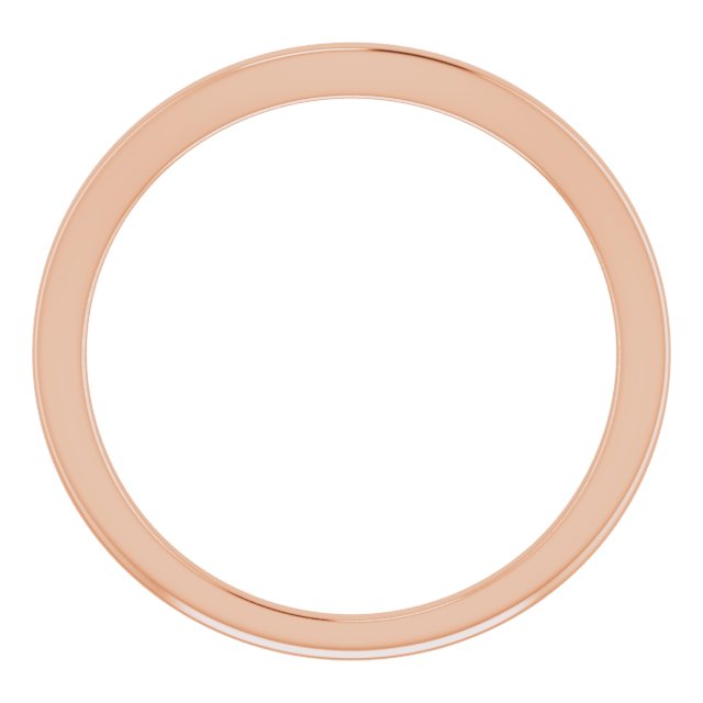 14k Rose Band For 6 Mm Square Ring