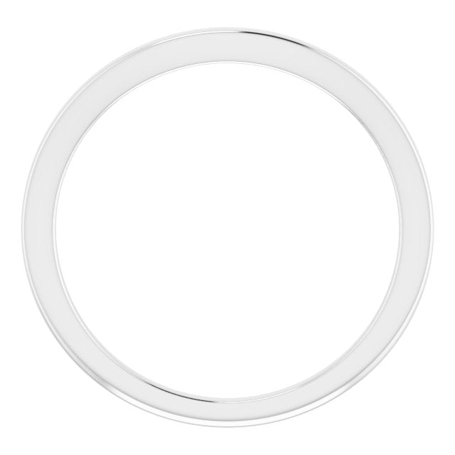 14k White Band For 6 Mm Round Ring