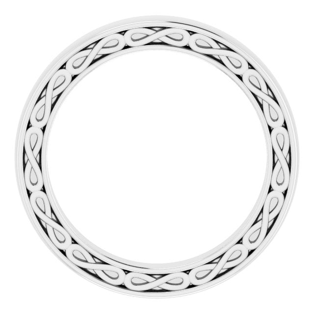 14K White 3 mm Infinity-Inspired Band Size 6.5