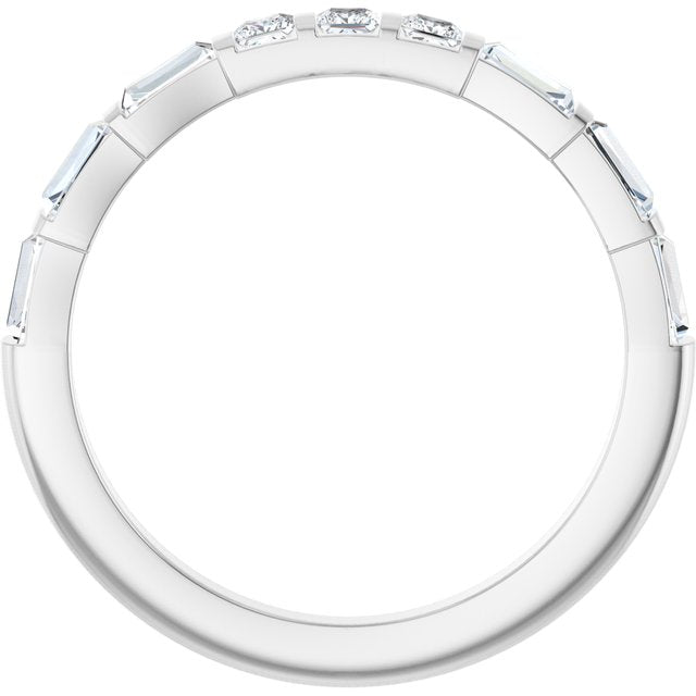 14K White 1/2 CTW Natural Diamond Anniversary Band