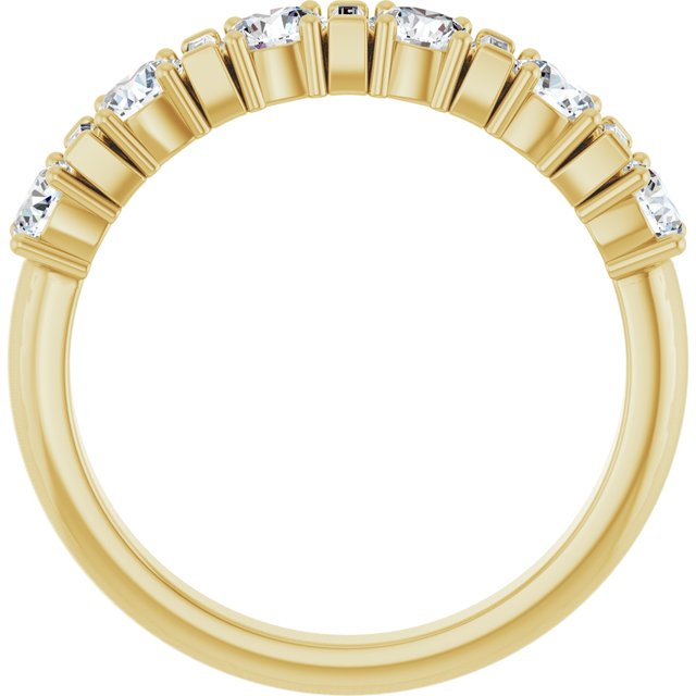 14K Yellow 1 CTW Natural Diamond Anniversary Band