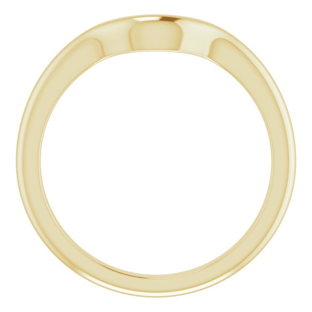 14k Yellow Band For 7.4 Mm Round Ring