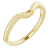 14k Yellow Band For 7.4 Mm Round Ring