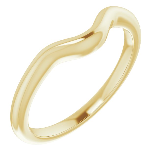 14k Yellow Band For 7.4 Mm Round Ring