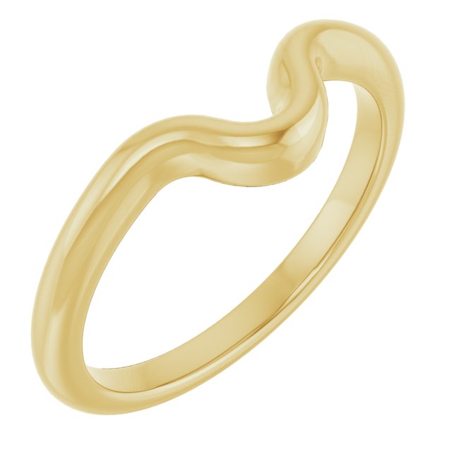 14k Yellow Band For 12x6 Mm Marquise Ring