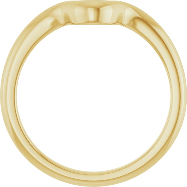 14k Yellow Band For 12x6 Mm Marquise Ring