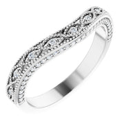 14K White 1/8 CTW Natural Diamond Matching Band