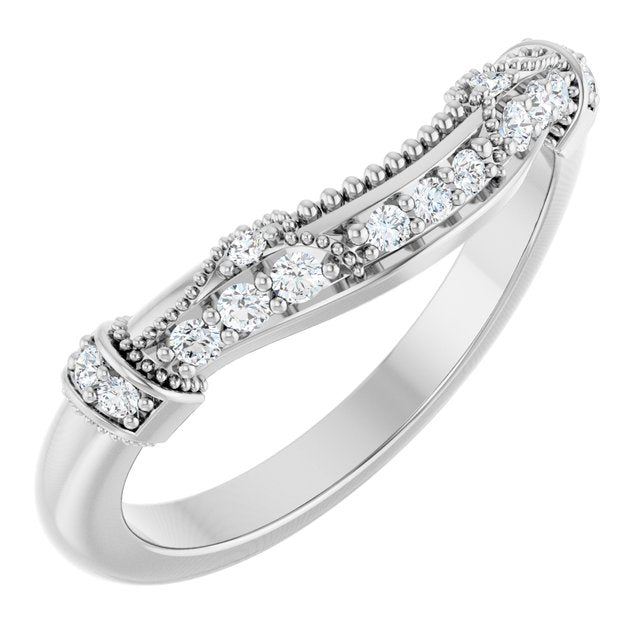 14K White 1/6 CTW Natural Diamond Matching Band