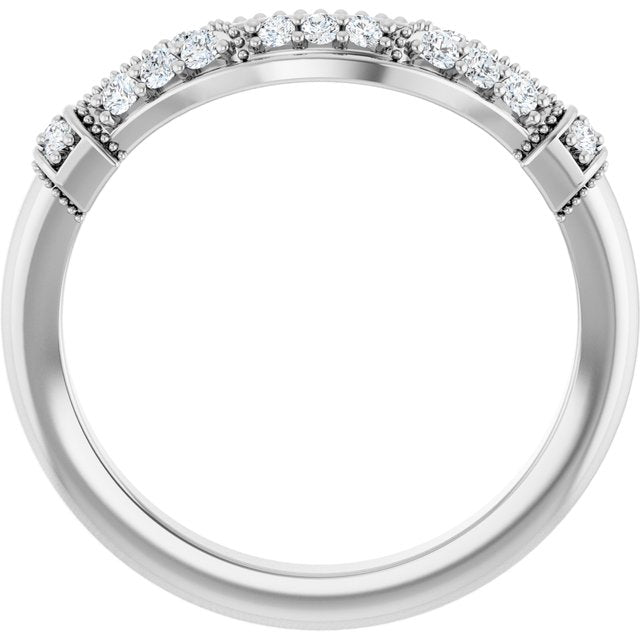 14K White 1/6 CTW Natural Diamond Matching Band