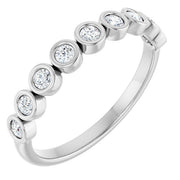 14k White 1/4 Ctw Lab-grown Diamond  Anniversary Band