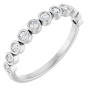 14k White 1/5 Ctw Natural Diamond Anniversary Band