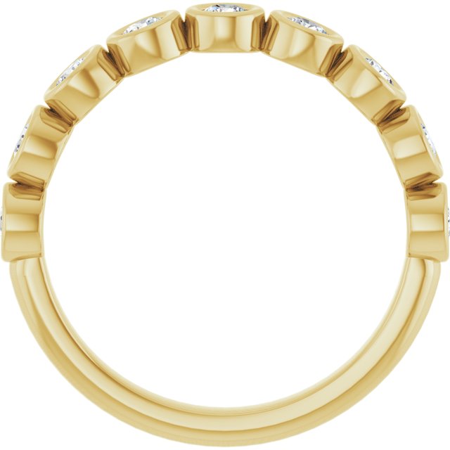 14k Yellow 1/2 Ctw Natural Diamond Anniversary Band