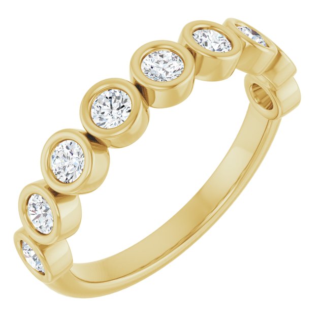14k Yellow 1/2 Ctw Natural Diamond Anniversary Band