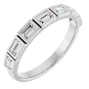 14k White 1/2 Ctw Natural Diamond Anniversary Band