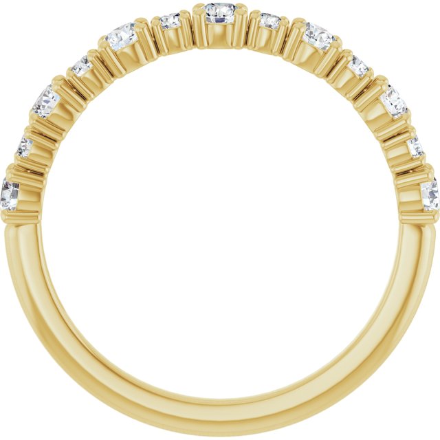 14K Yellow 1/2 CTW Lab-Grown Diamond Anniversary Band
