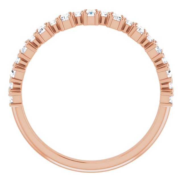 14k Rose 1/2 Ctw Natural Diamond Anniversary Band