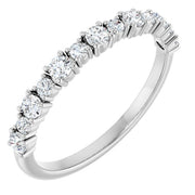 14k White 3/8 Ctw Natural Diamond Anniversary Band