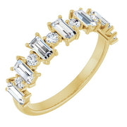 14k Yellow 3/4 Ctw Natural Diamond Anniversary Band