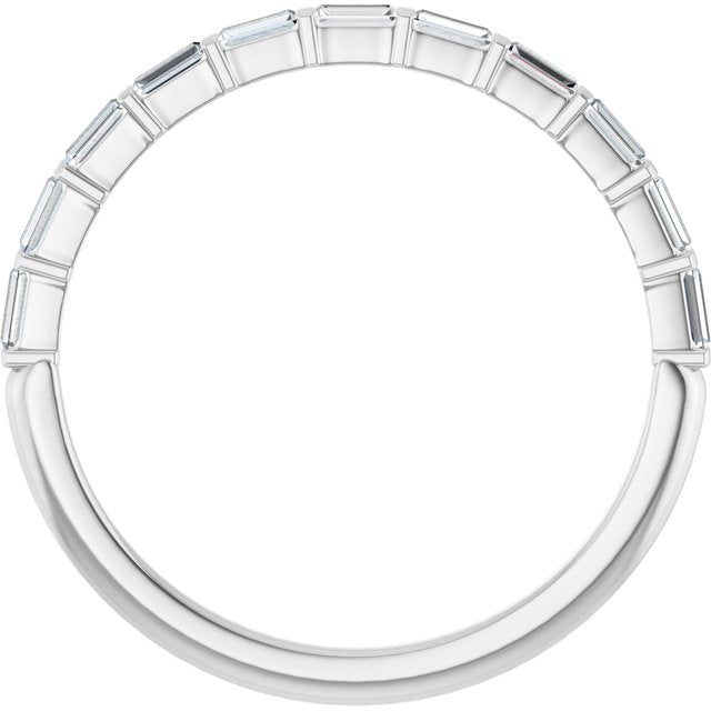 14k White 1/5 Ctw Natural Diamond Anniversary Band