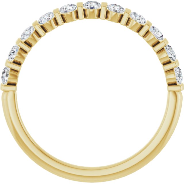 14k Yellow 1/2 Ctw Natural Diamond Anniversary Band