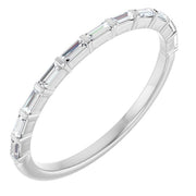 14k White 1/5 Ctw Natural Diamond Anniversary Band