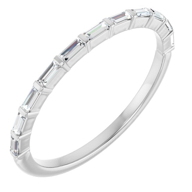 14k White 1/5 Ctw Natural Diamond Anniversary Band